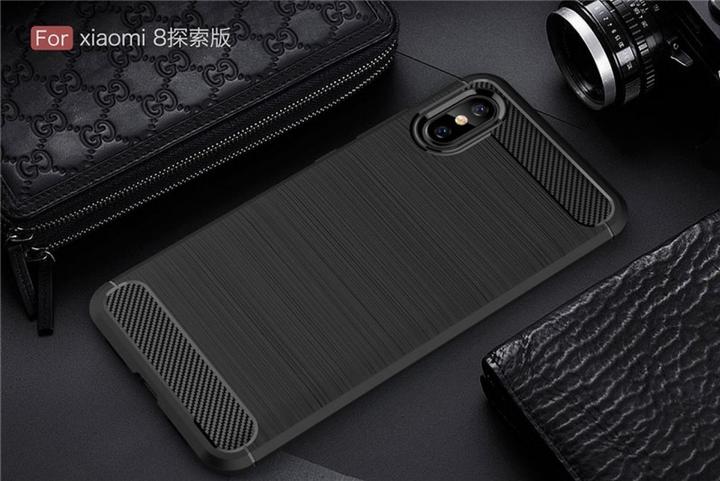 Actual product image Screenguard Xiaomi Mi 8 Pro Cover Carbon Brushed Soft TPU (Mi 8 Pro)