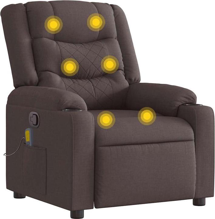 Produktbild VidaXL Massagesessel Dunkelbraun Stoff
