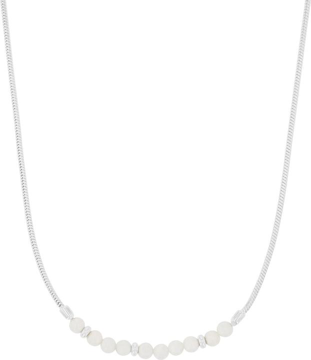 S.Oliver Halsschmuck für Damen, 925 Sterling Silber, Schmuckstein synth., Silber Beads (Silber 925)