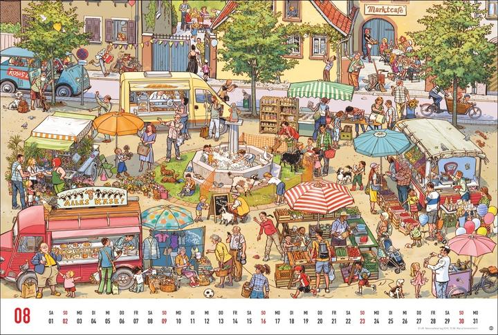 Actual product image Göbel & Knorr Wimmelbilder Edition Kalender 2026 (58 x 39 cm, German)