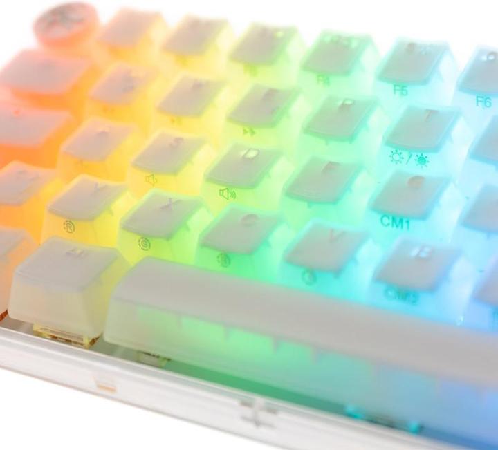 Actual product image Ducky One 3 Aura White SF Gaming Keyboard, RGB LED - MX-Silent-Red (DE, Cable)