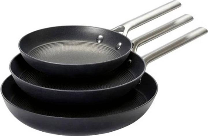 Image du produit Qdesign 190-061 Pfannen-Set 3teilig (Ensemble de casseroles et de poêles de cuisson, Fonte)