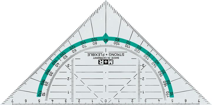 Produktbild M+r Geometriedreiecke - Bruchfest (14 cm)