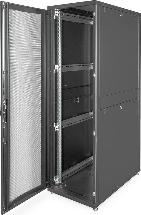 Produktbild Digitus Serverschrank 48,3cm 19Zoll 42HE schwarz RAL9005 1970x600x1000mm perforierte Tuer inkl.28x Montag... (42 HE, 19 Zoll Rack)