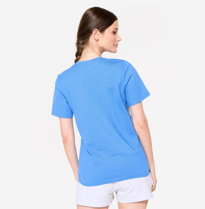 Actual product image Domyos T-Shirt Damen V-Ausschnitt Baumwolle - blau (S)