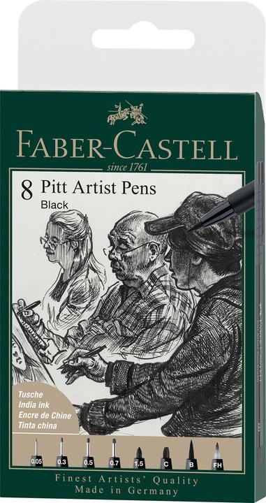 Faber-Castell Penna a inchiostro (Nero, 8 x)