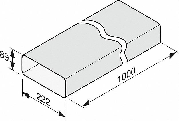 Produktbild Miele DFK-R 1000 Flachkanal 1000 mm