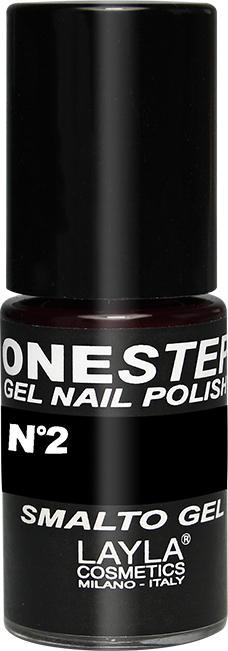 Immagine prodotto Cosmetic Smalto Gel One Step 100 Nero Numero 2 (2, Smalto per unghie effetto gel)