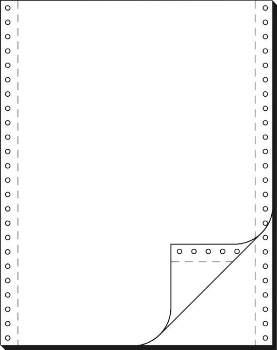 Schäfer Shop Computer Endlospapier, versch. Farben, 2-fach blanko, 1000 Stück (54 g/m², A4 hoch, 1000 x)