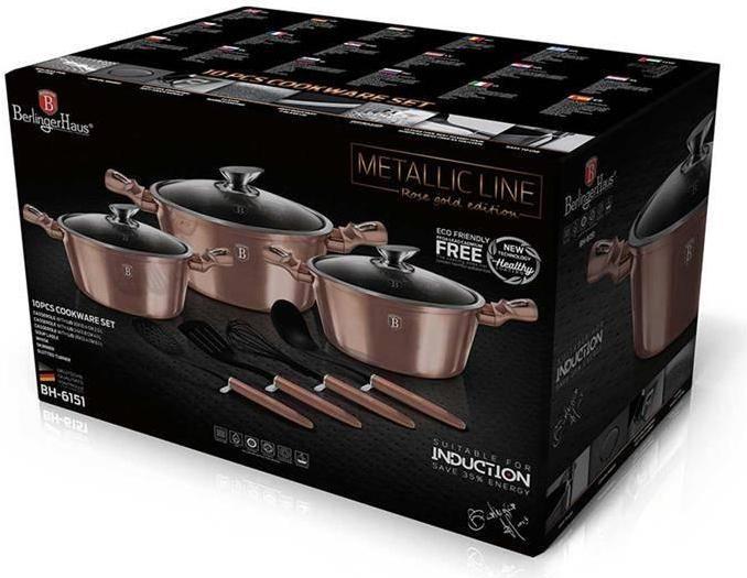 Image du produit BerlingerHaus Granite Pot Set Berlinger House Rose Gold Bh-6151 (Ensemble de casseroles et de poêles de cuisson, Aluminium)