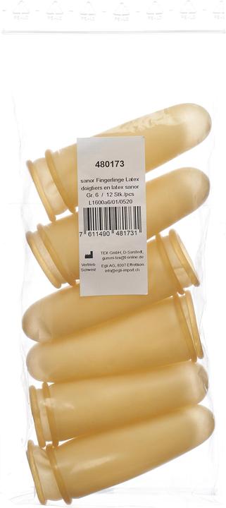 Sanor Fingerling Latex Grösse 6 gepudert leicht (0.07 m)