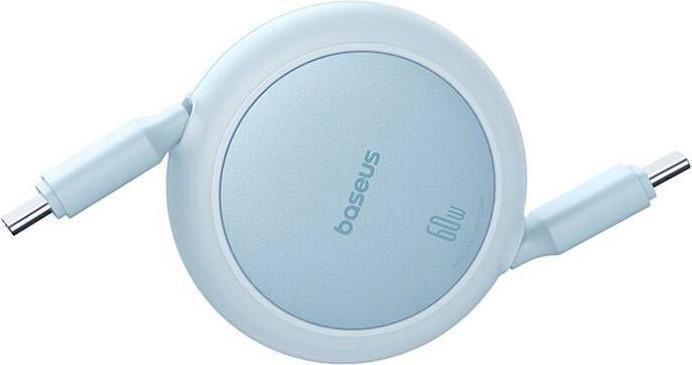 Actual product image Baseus Free2Pull Mini USB-C to USB-C 60W USB cable, 1m (blue) (1 m, 60 W)