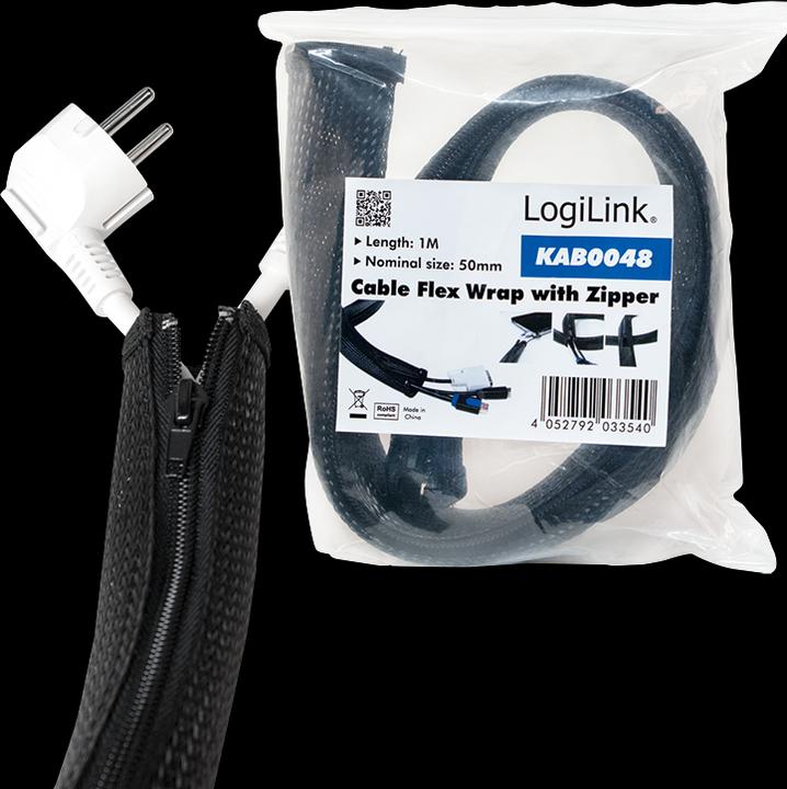 Immagine prodotto LogiLink Protezione dei cavi con cerniera (Tubo cavi, 100 cm)