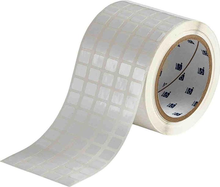 Produktbild Brady THT-12-533-10, wiederablösbarer Polyester, Weiss, glänzend, 12.70 x 11.10 mm, 5-bahnig (10000