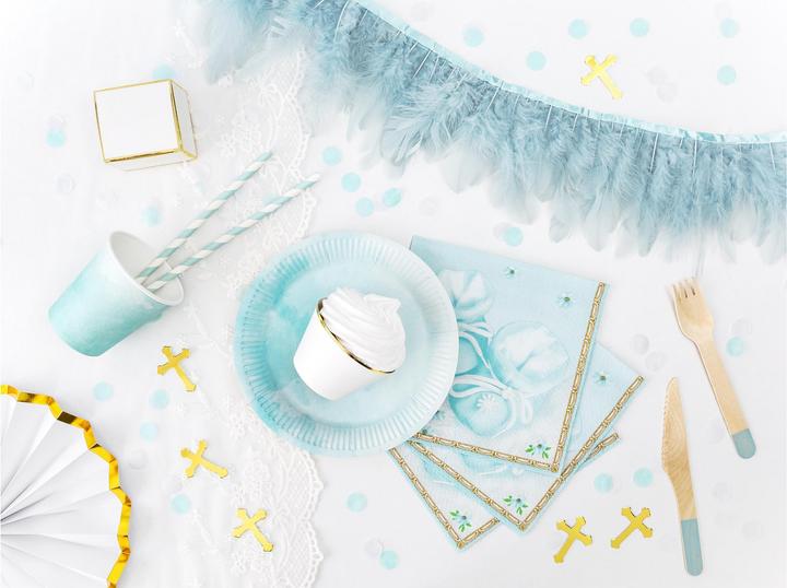 Image du produit Partydeco Guirlande de plumes 1 m, bleu