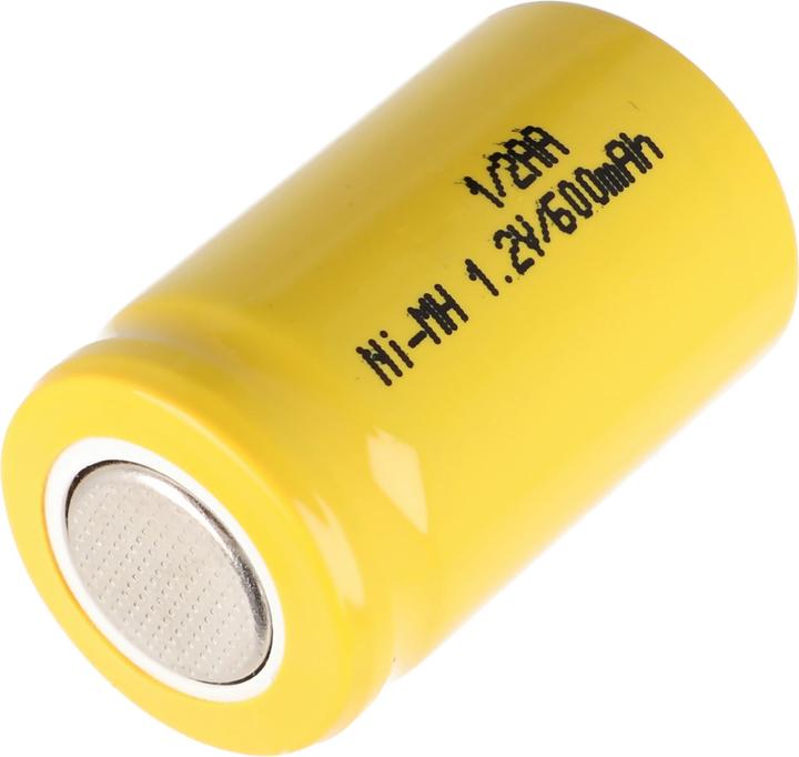Actual product image AccuCell Akku 1/2AA (1 pcs., 600 mAh, Rechargeable battery)