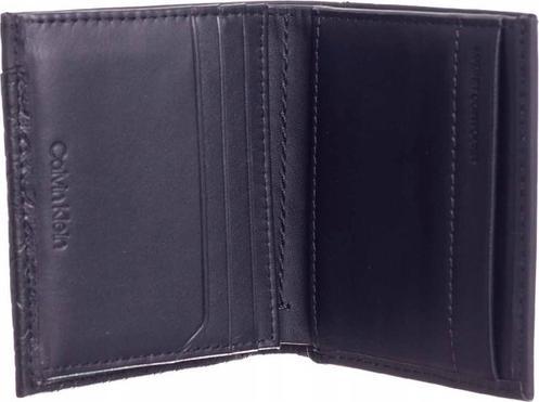 Actual product image Calvin Klein CK Must Mono Trifold 6CC W/Coin Black Tonal Mono