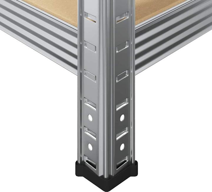 Produktbild VidaXL Regal-Set 5 Böden 3-tlg. Silbern Stahl & Holzwerkstoff Garagenregal