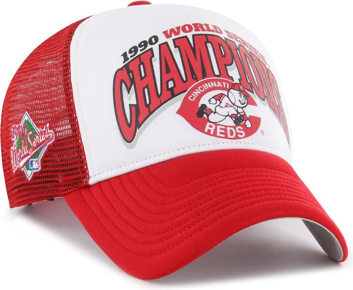 Actual product image 47 Brand Mesh Trucker Cap - Foam Champ Cincinnati Reds