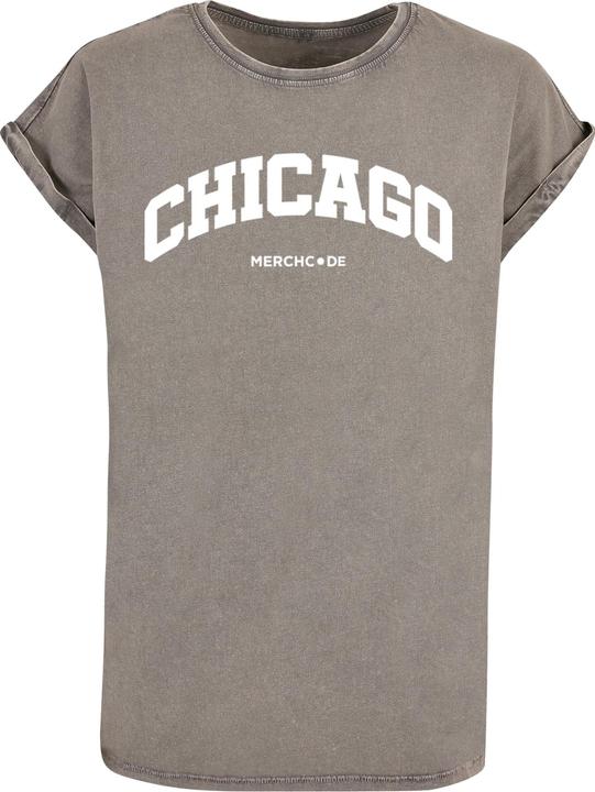 Immagine prodotto Merchcode Maglietta da donna Chicago Wording - Lavaggio acido - 117981 (M)