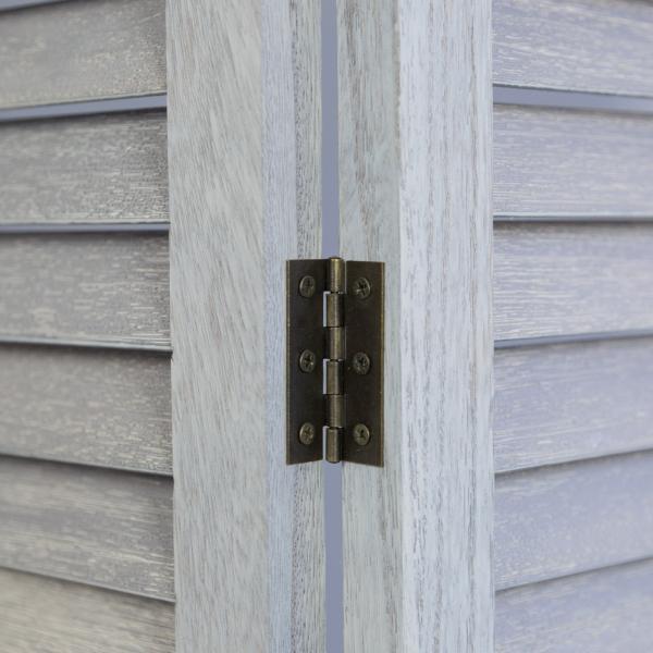 Produktbild Homestyle4u 3 fach Paravent Raumteiler Holz Trennwand spanische Wand Sichtschutz grau