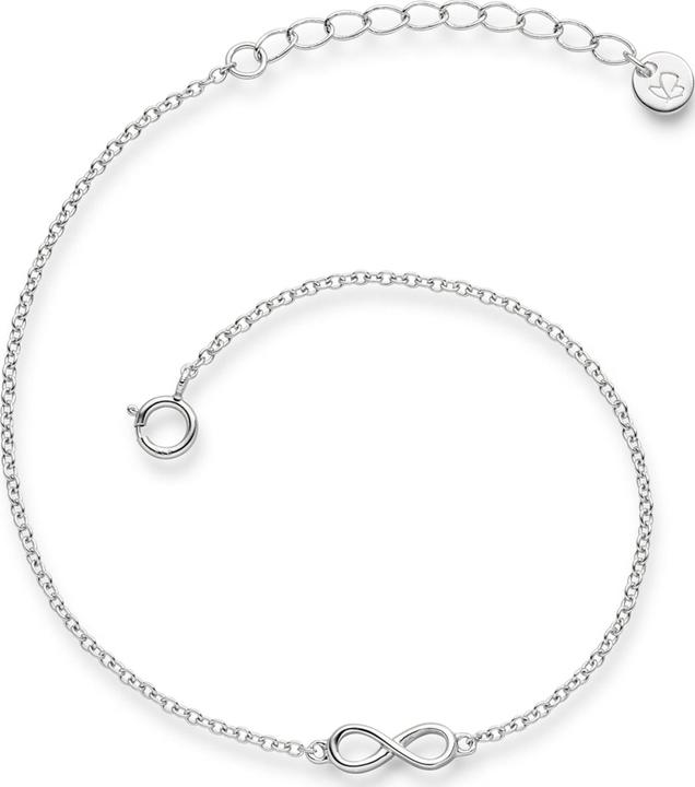 Glanzstücke München Damen Infinity Sterling Silber silber 17,0 cm Basislänge + 3,0 cm Verlängerung - 5944 (17 cm, Sterling Silber)