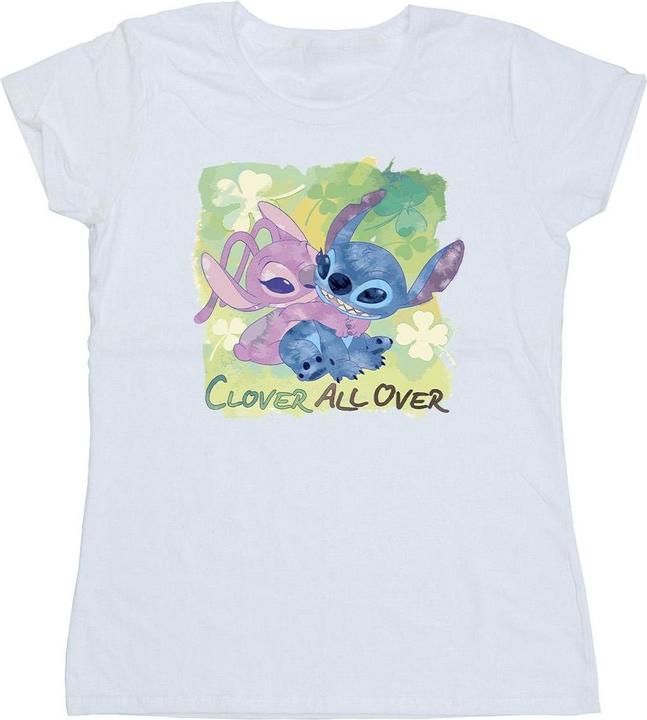 Immagine prodotto Disney Lilo And Stitch St Patrick's Day Clover Maglietta Donna (S)