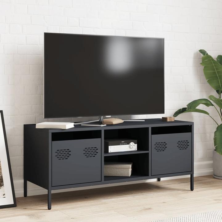 Produktbild VidaXL TV Schrank Fernsehtisch Fernsehschrank Lowboard TV Möbel Anthrazit Stahl