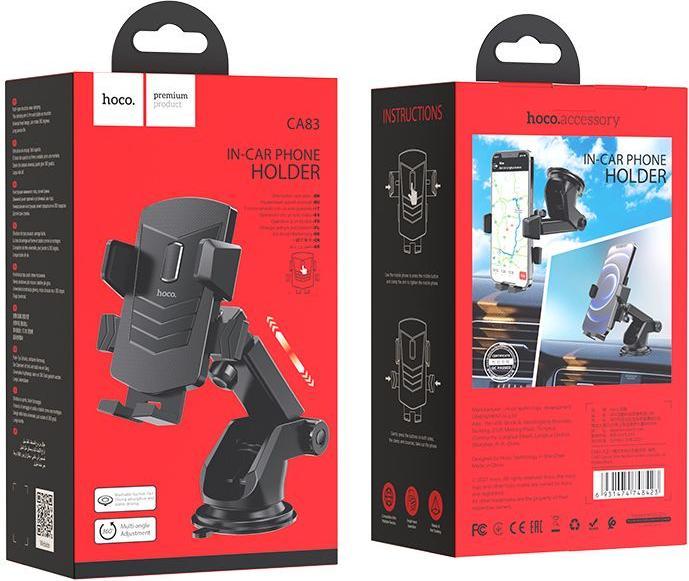 Produktbild Hoco - Car Holder David (CA83) - Gravity Grip for Dashboard, Windshield - Black