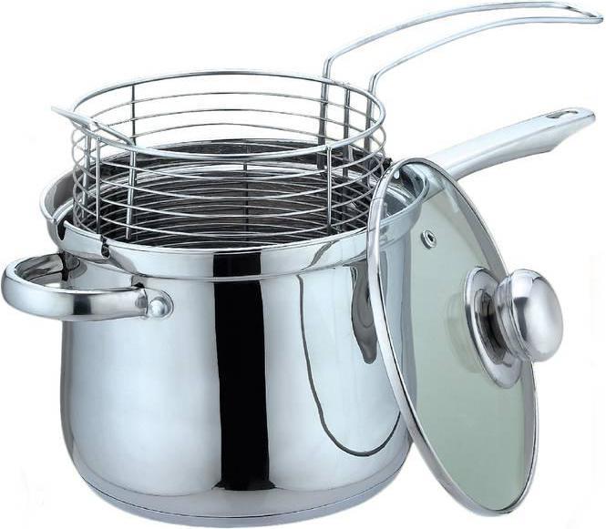 Produktbild Kinghoff Pot For Fatting Or Cooking (18 cm, Kochtopf, Edelstahl)