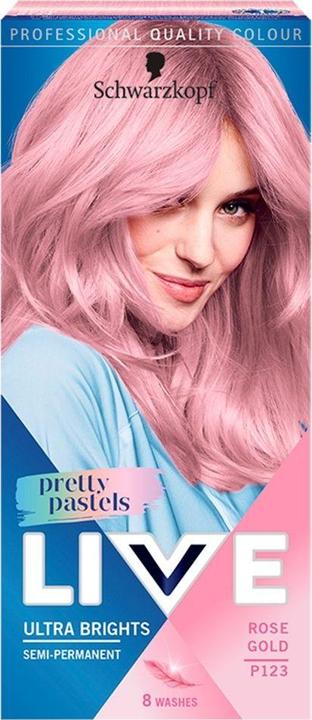 Image du produit Schwarzkopf Live Ultra Brights Pretty Pastels teinture pour cheveux P123 Rose Gold (P123 Or rose)