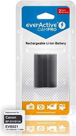 Image du produit Everactive Batterie de remplacement pour Canon BP-511 (EVB021)