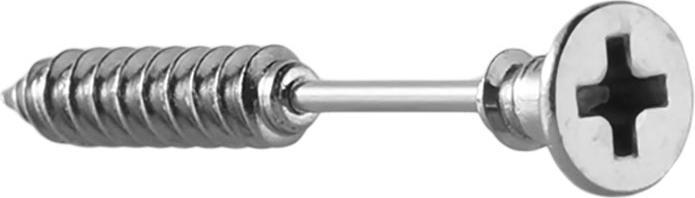 Star Piercing Micro Barbell Kreuzschlitzschraube silber (Chirurgenstahl 316L, ohne Messing)
