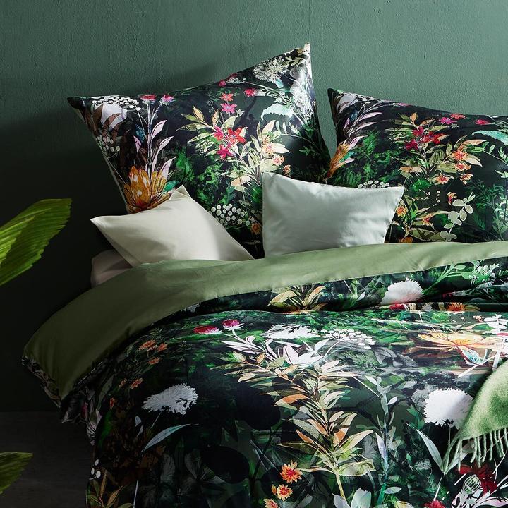 Produktbild Traumschlaf Mako-Satin Bettwäsche Bed Art S Coffs eukalyptus (Bettwäsche Set, 155x220 cm + 80x80 cm)