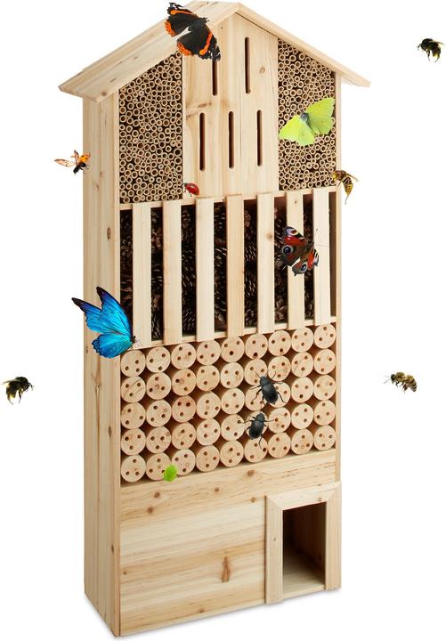 Produktbild Relaxdays Insektenhotel (Marienkäfer, Florfliegen, Biene, Wildbienen, Schmetterlinge)