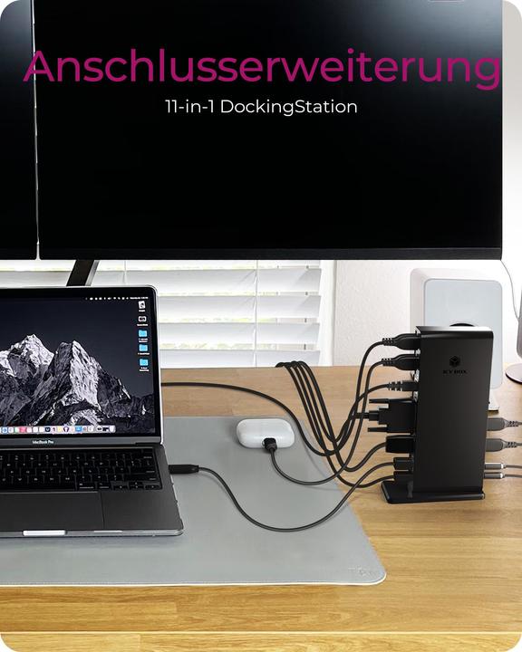 Image du produit Icy Box IB-DK2241AC - Multi-Dock USB Type-A 3.0 (USB-B, 11 Ports)
