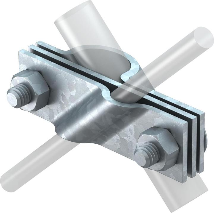 Actual product image OBO Bettermann 2760 20 FT Connection clamp for round and flat conductors 20mm St 5001641