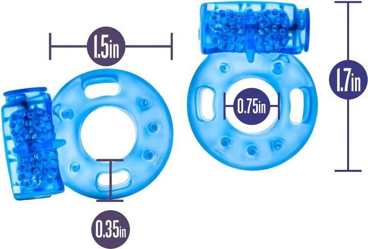 Productafbeelding Blush stay hard herbruikbare cockring blauw (4 cm)
