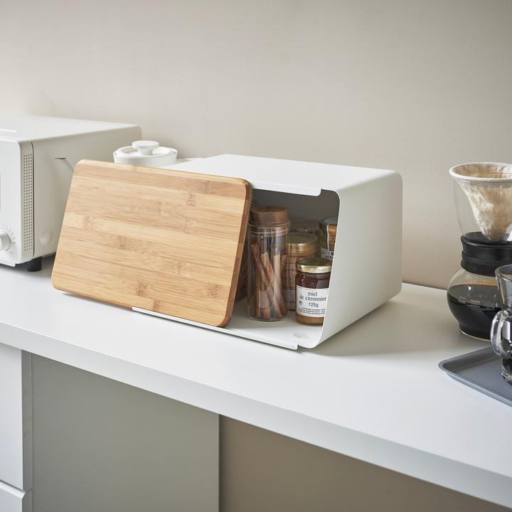 Actual product image Yamazaki Bread bin with removable lid TOWER