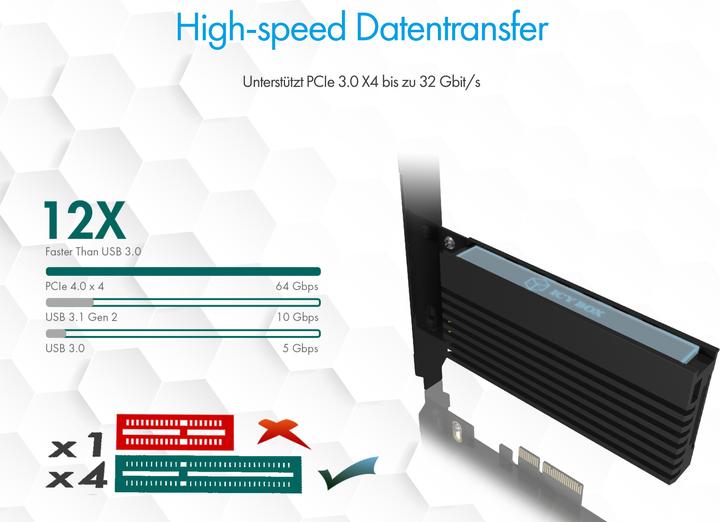 Immagine prodotto Icy Box IB-PCI214M2-HSL (PCI Express 3.0 x4)