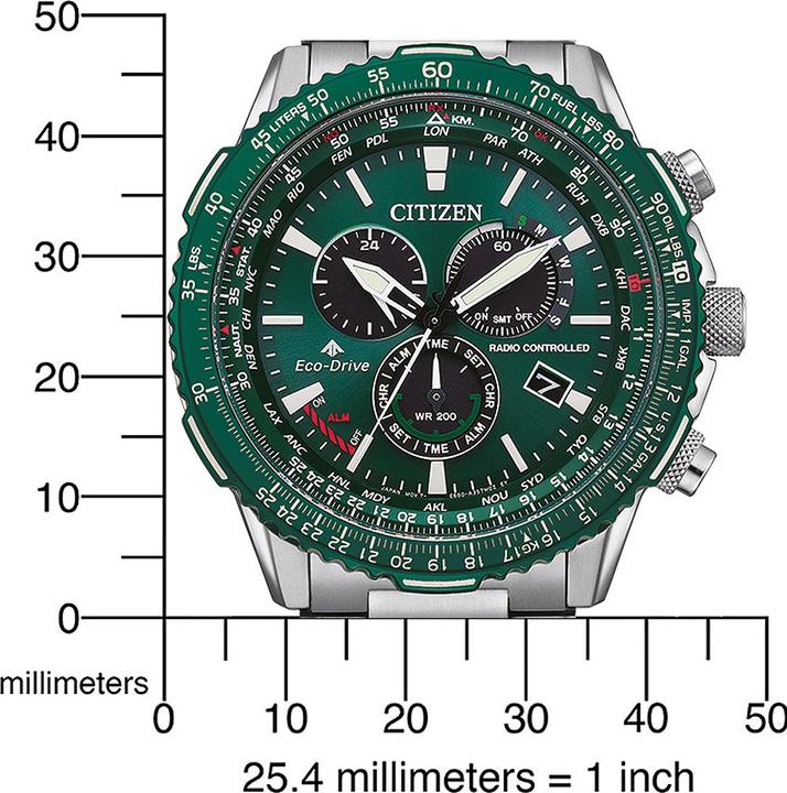 Immagine prodotto Citizen Promaster Sky Eco-Drive radiocomandato CB5004-59W (Orologio radiocontrollato, Cronografo, Visualizzazione della riserva di carica, 45 mm)