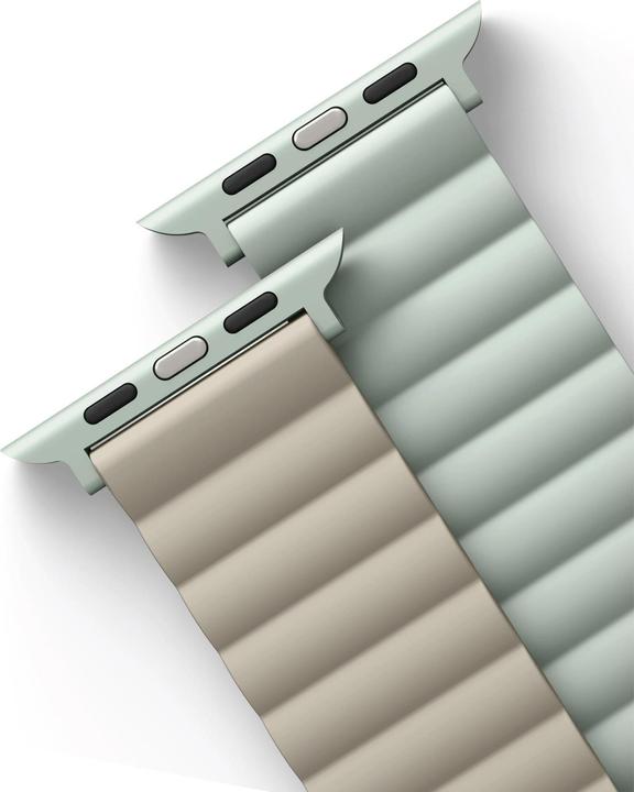 Produktbild Uniq pasek Revix Apple Watch Series 1/2/3/4/5/6/7/8/SE/SE2 38/40/41mm. Reversible Magnetic zielony-b (Silikon, Edelstahl)
