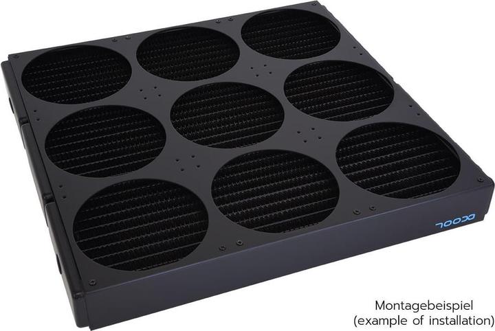 Actual product image Alphacool Nova 1080 fan shroud 9x120mm - Black