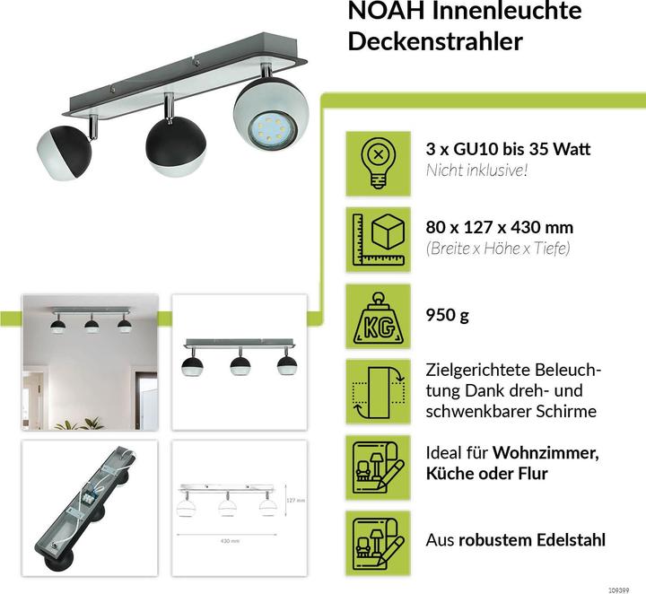 Actual product image Licht-Erlebnisse Spotlight Noah (GU10)