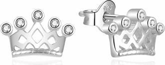 Moiss Beautiful silver crown earrings E0002352 (L)