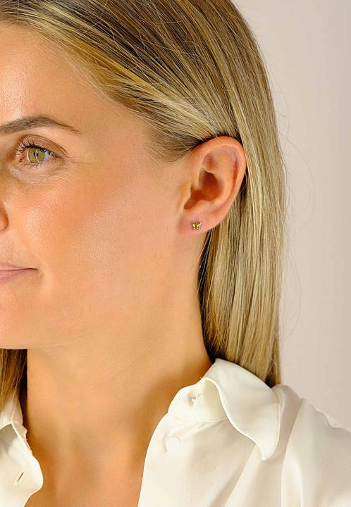 Image du produit Muau Stud earrings papillon or jaune 750, 5mm (Or 750/18 K)
