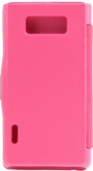 Produktbild König Design Handyhülle Tasche für LG Optimus L7 / P700 pink gebürstet (LG Optimus L7)