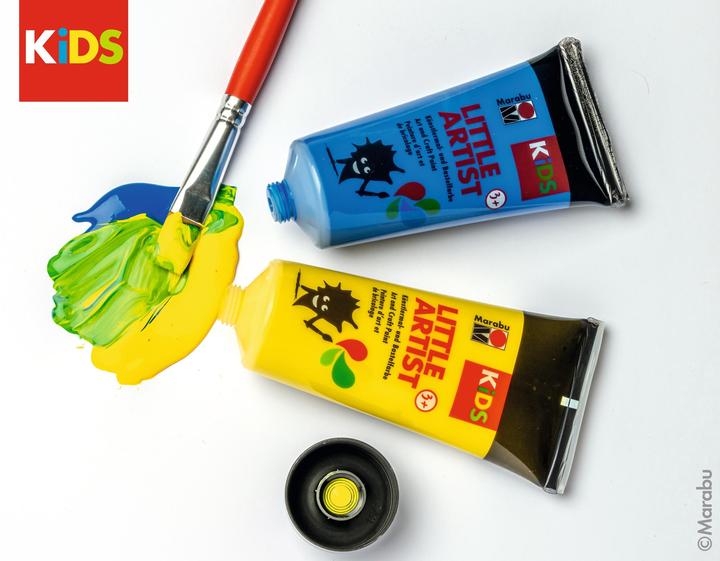 Produktbild Marabu Little Artist Art Box KiDS (Grün, Braun, Beige, Rot, Gelb, Blau, 36 ml)