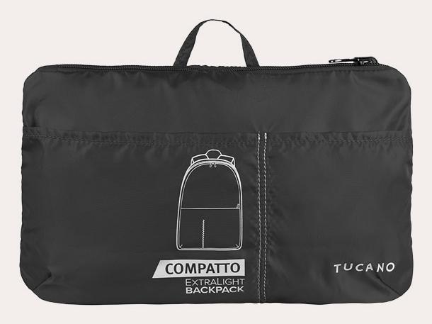 Actual product image Tucano Compatto Eco XL -kokoontaitettava reppu, musta