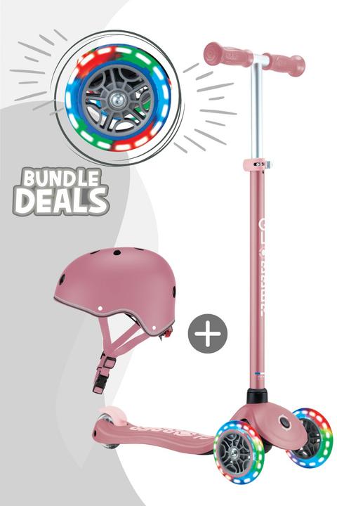 Produktbild Globber Primo Plus Lights inkl. Kinderhelm - 3 Wheels Scooter